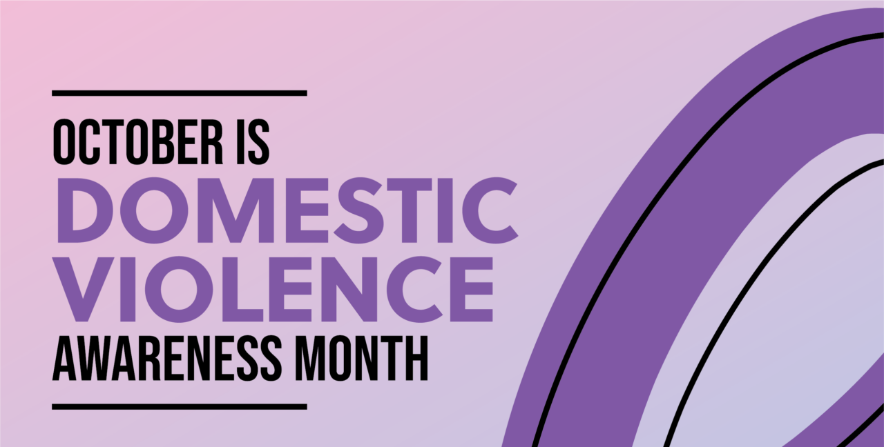 October is domestic violence awareness month graphic