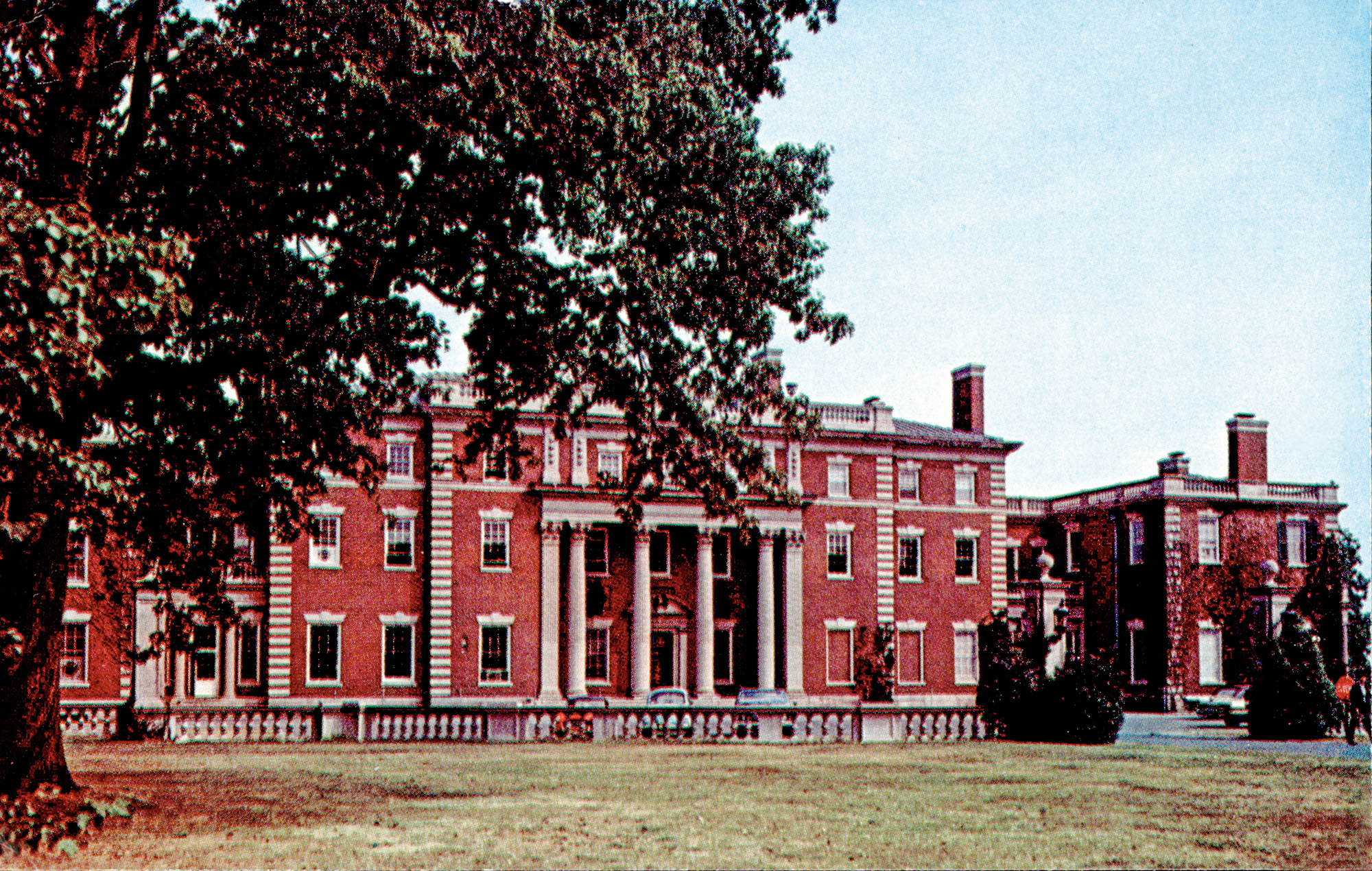 A vintage postcard of the mansion at the Florham Campus.